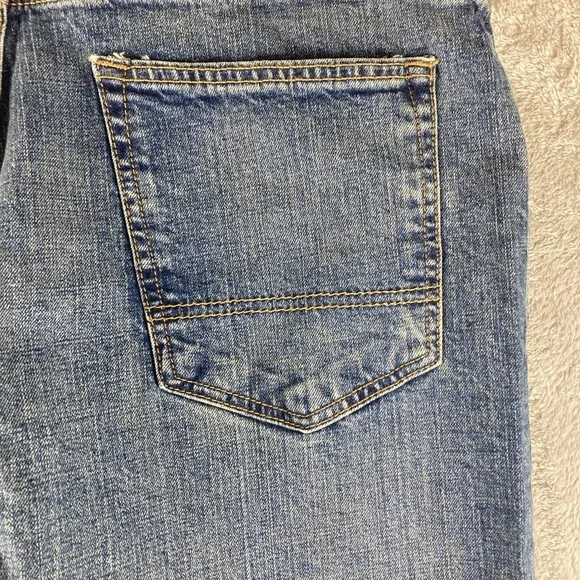 Arizona Jeans Mens 36x36 Flex Relaxed Straight Sits Below Waist Blue Denim - Picture 7 of 16